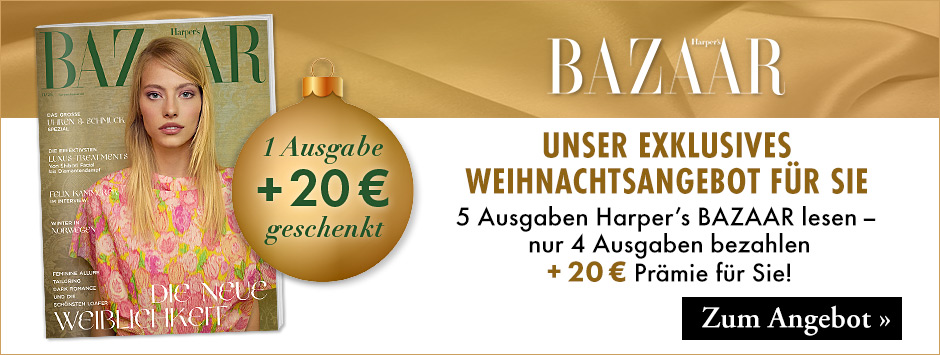 Harpers BAZAAR - 5 für 4 lesen + 20 Prämie
